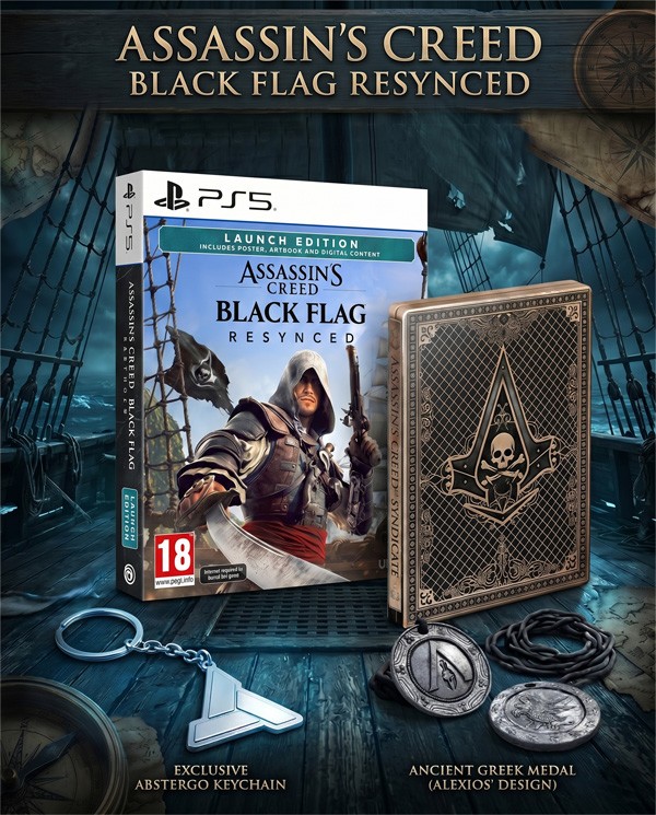 PS5 Assassins Creed Black Flag Resynced Limited Fan Pack Uncut 