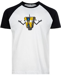Borderlands Raglan T-Shirt Claptrap Pixel Art White/Black (L) (Merchandise)