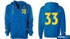 Fallout Vault 33 Blue Zip Hoodie Merchandise