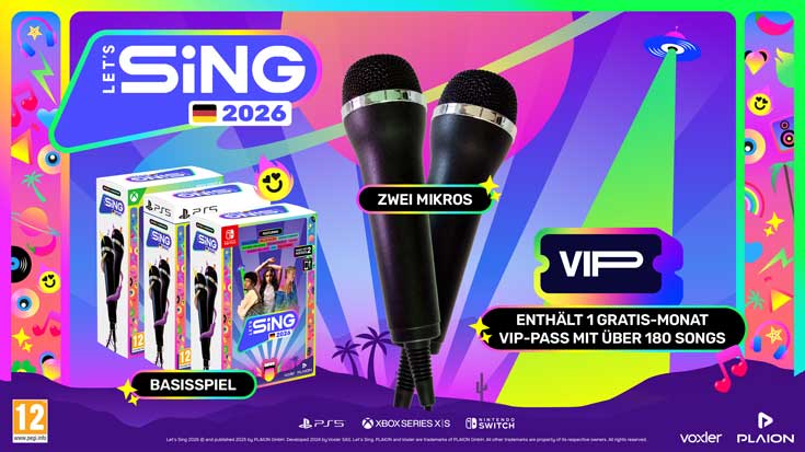 Lets Sing 2026 mit deutschen Hits [+ 2 Mics]