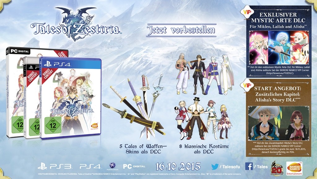PS4 - Tales of Zestiria inkl. Bonus DLC PEGI bestellen